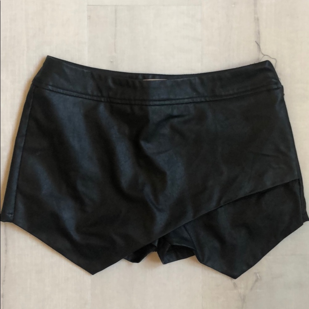 LF Stores Pleather Envelope Skort